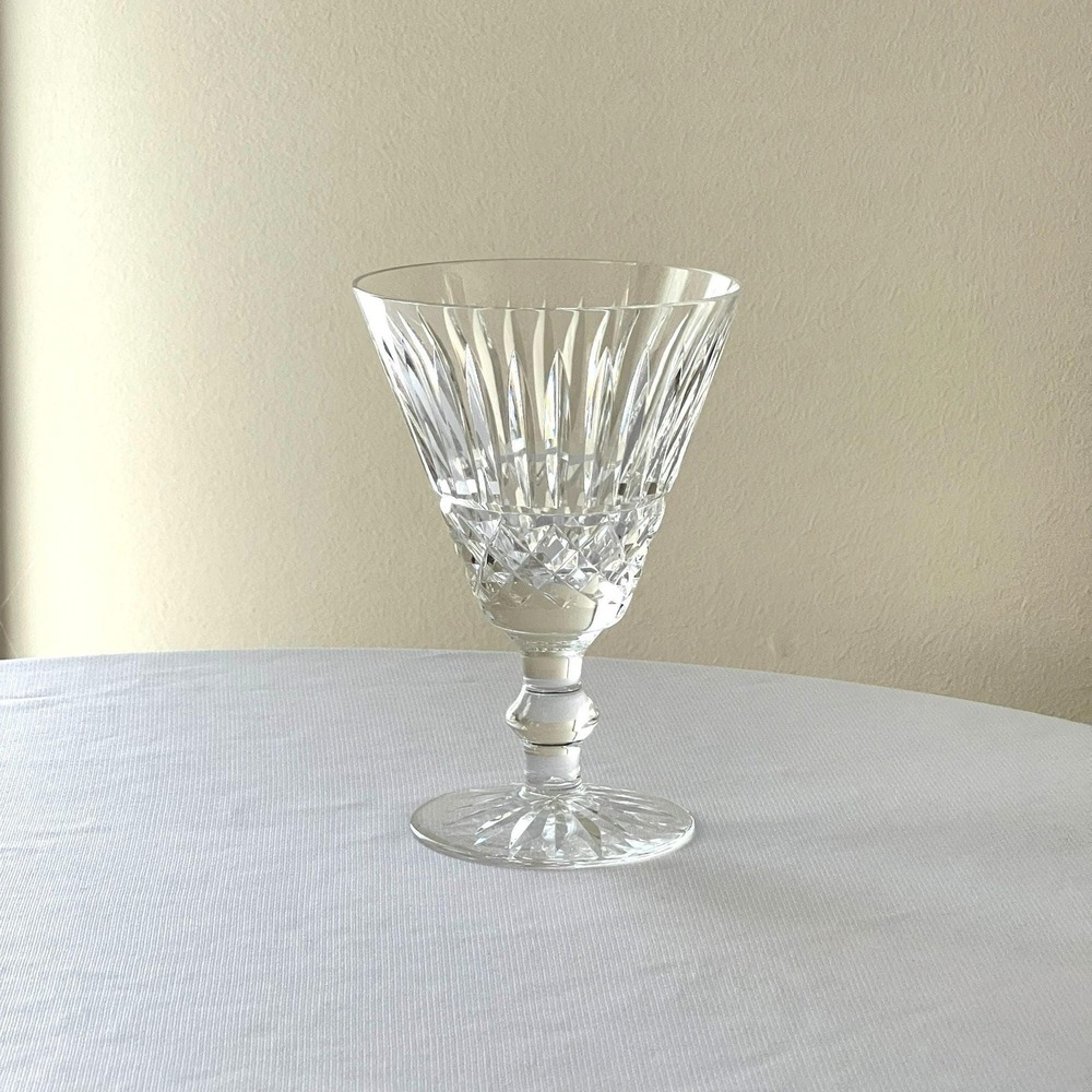 Waterford Tramore Water Goblet Single Crystal Footed Glass 5 5/8" Tall